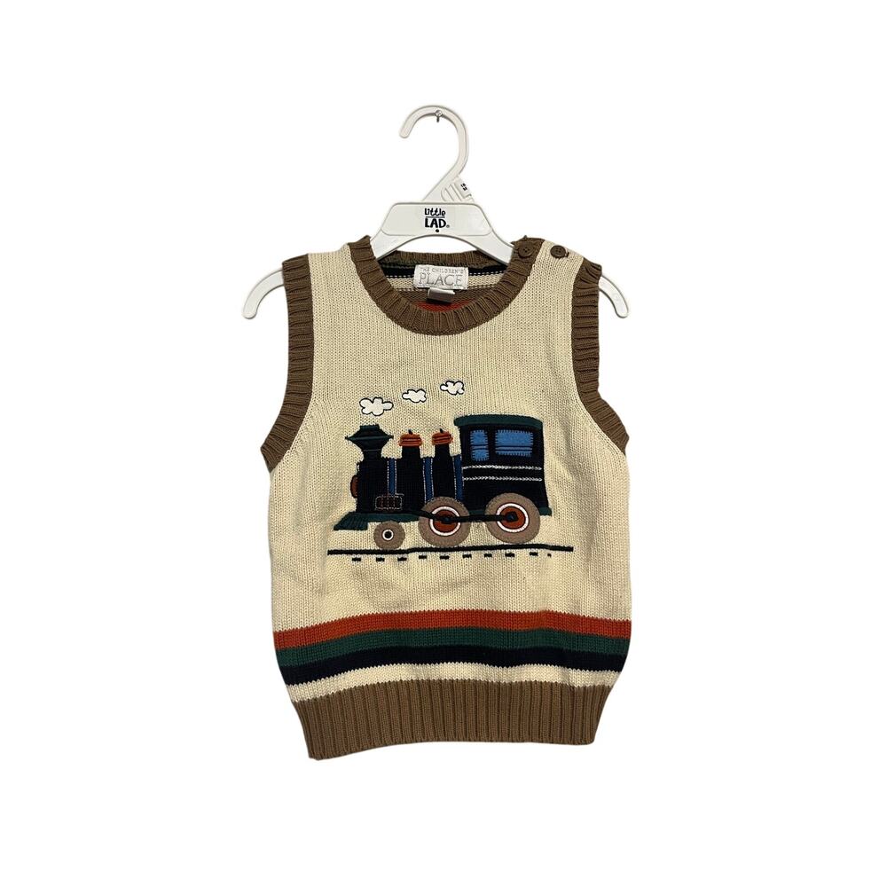 The Children’s Place Train Sweater Vest Size 24 Months